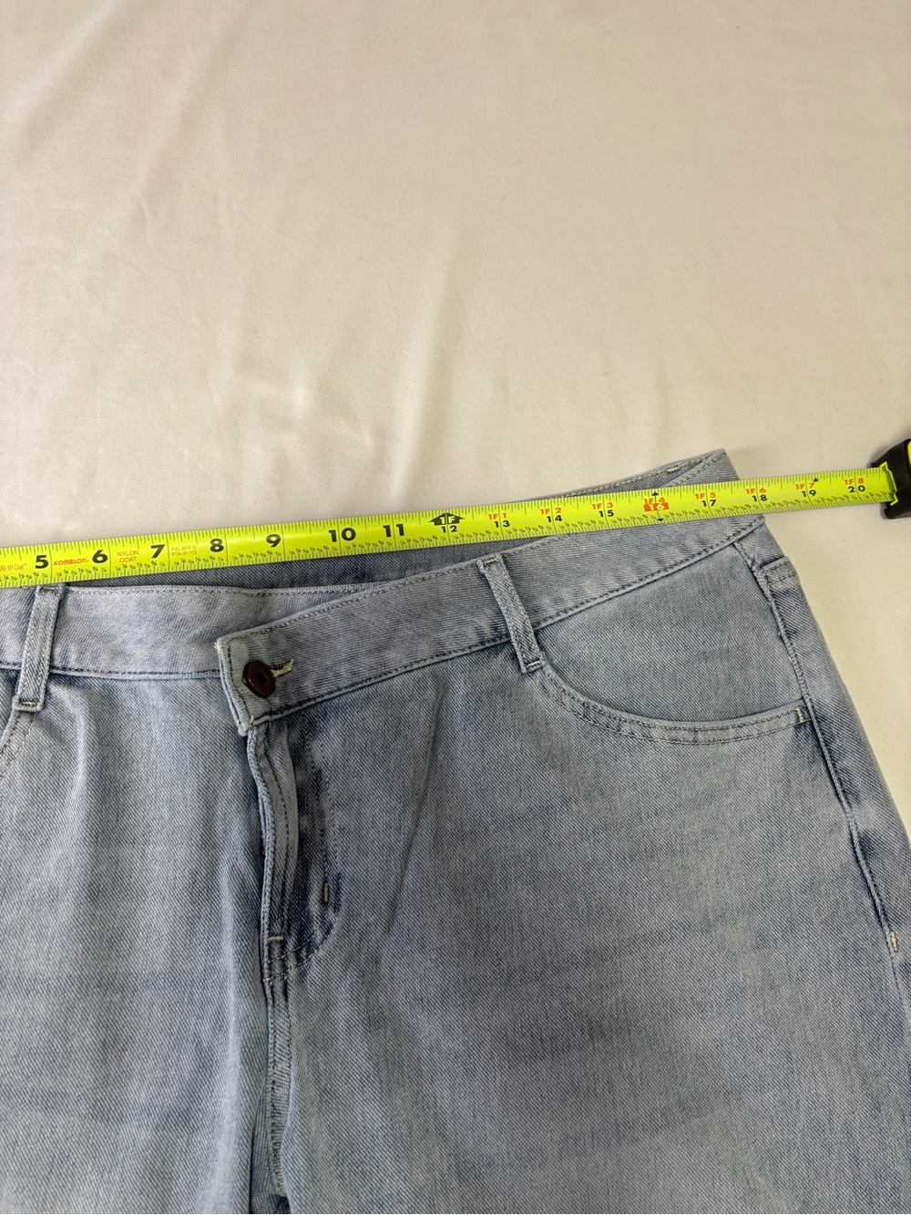 HALARA Light Blue Asymmetrical Wide Leg Jeans - Picture 7 of 11